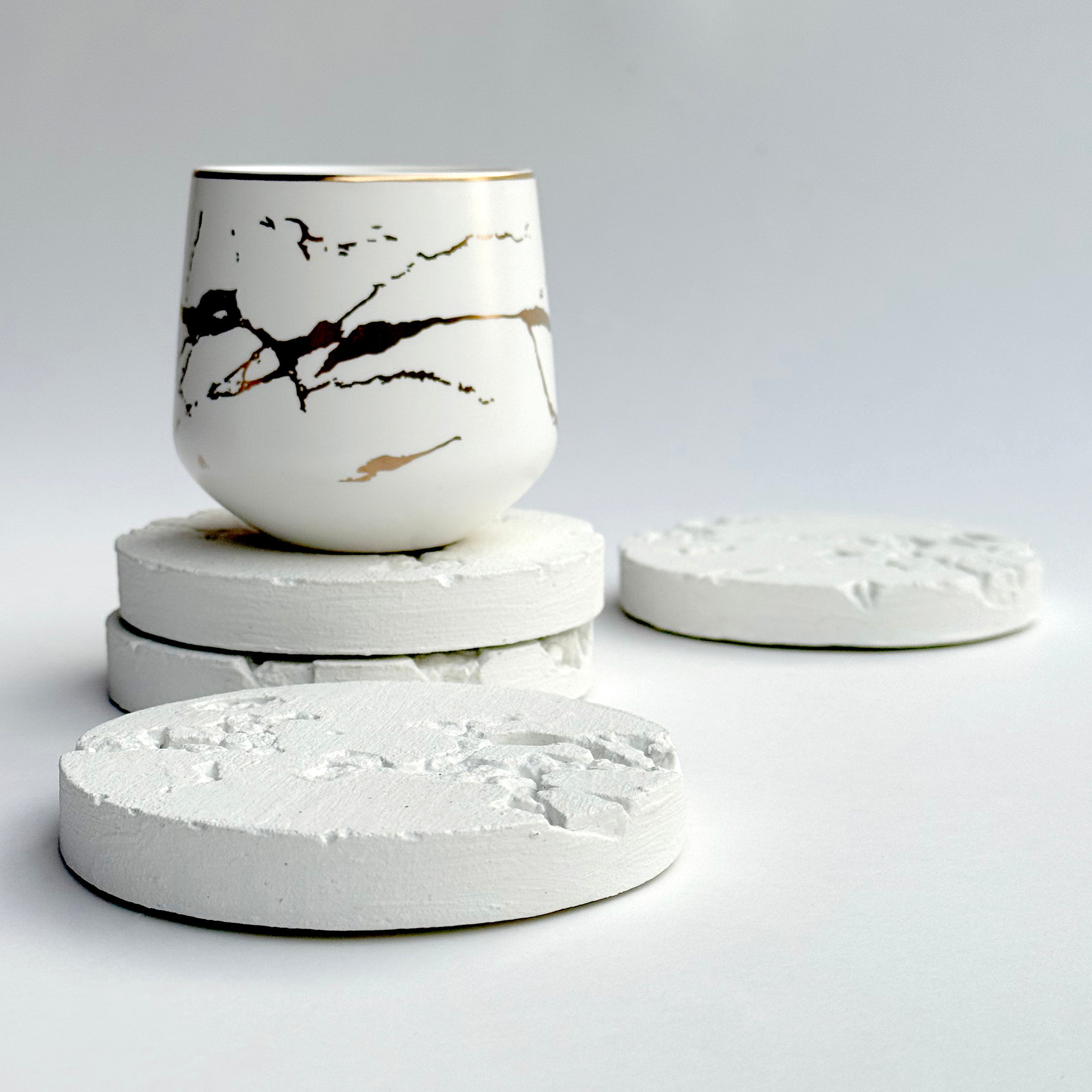 Rocky White Coasters