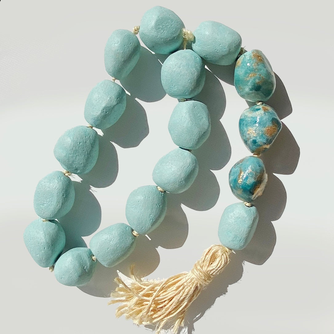 Glazed Seabreeze Blue Garland