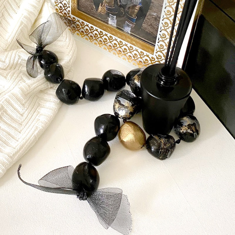 Glossy Black Garland