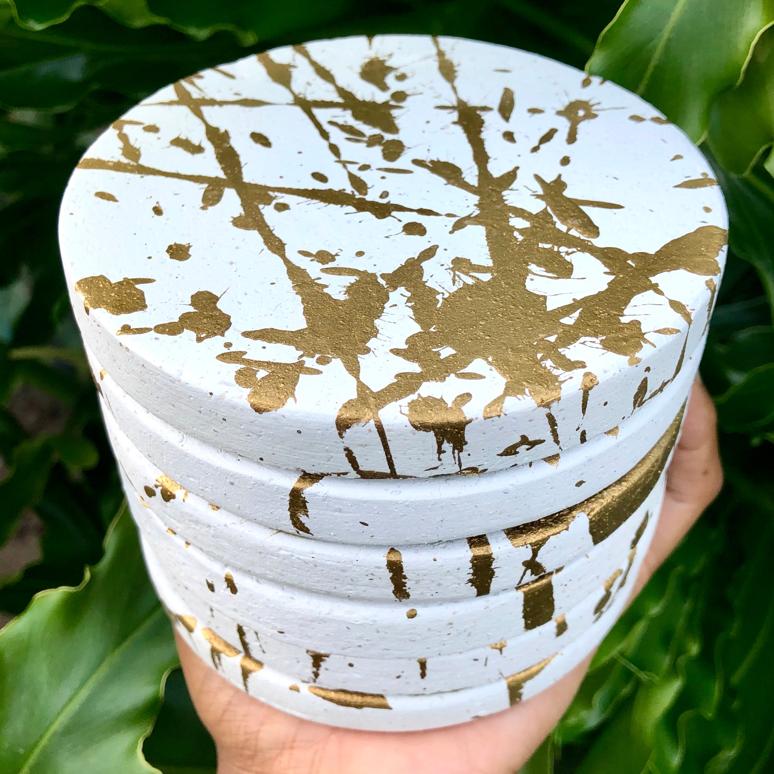 Gold Splatter Coasters