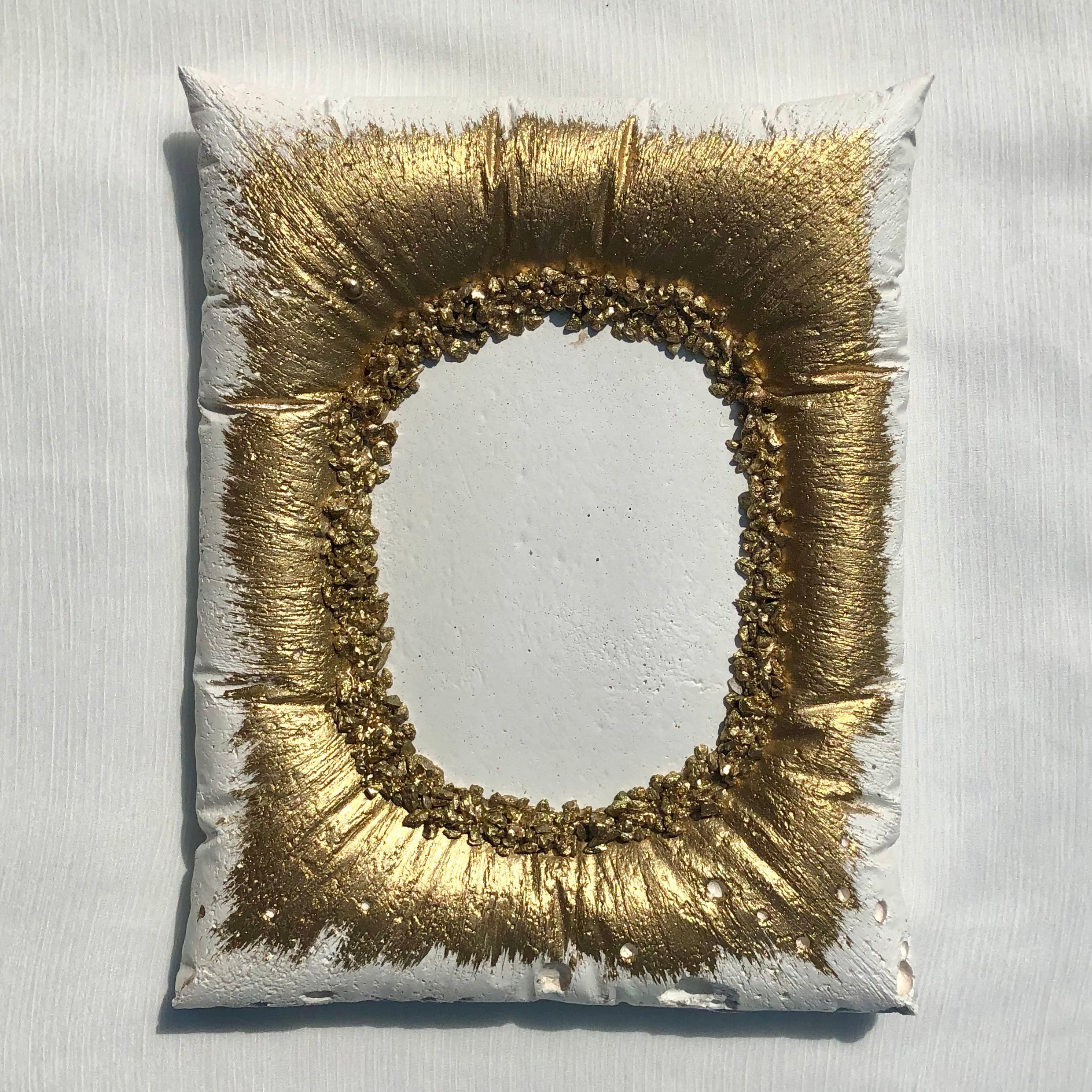 Gold Stone Cushion