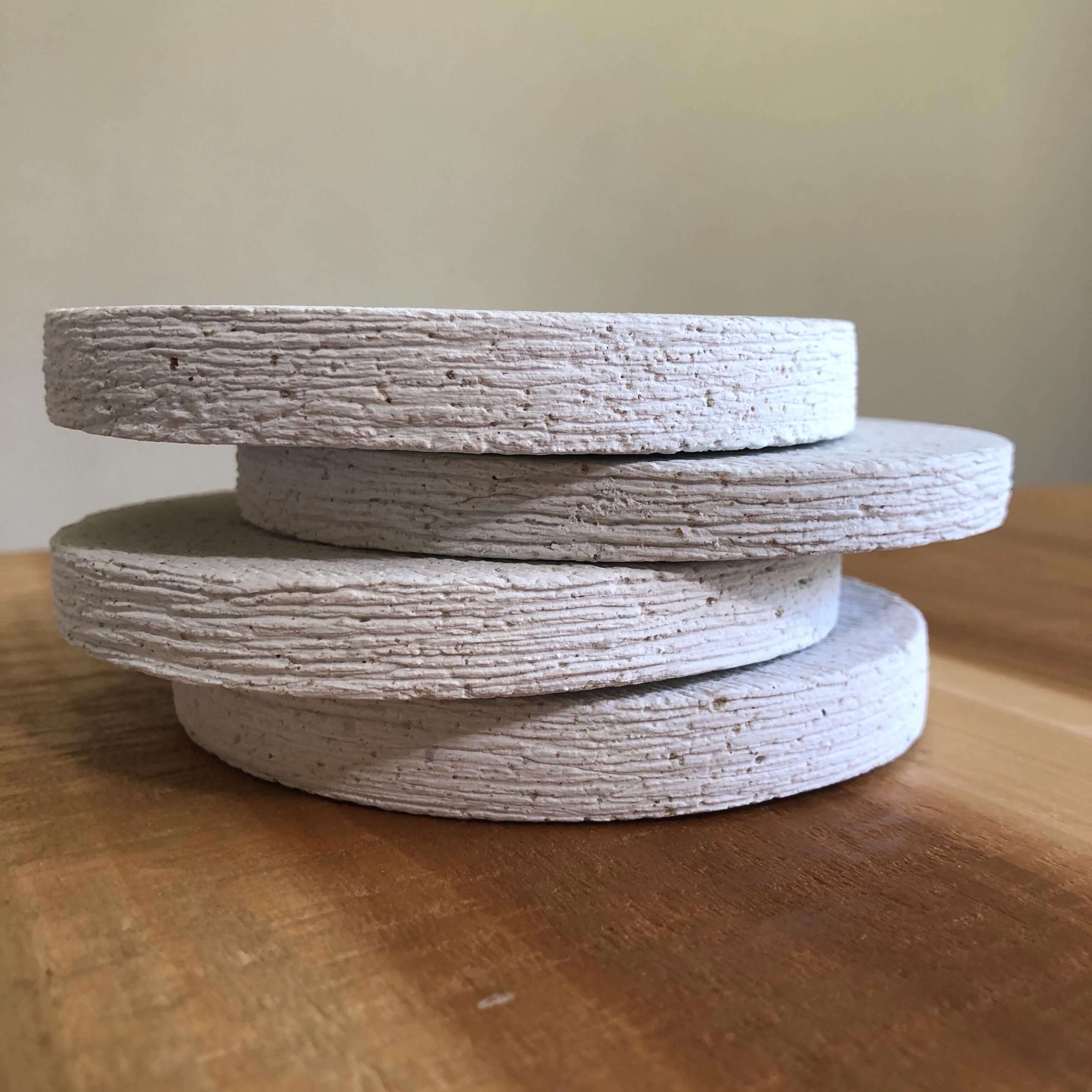 Textured White Coasters